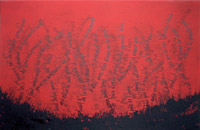 calligraphie en palimpseste 'rouge'